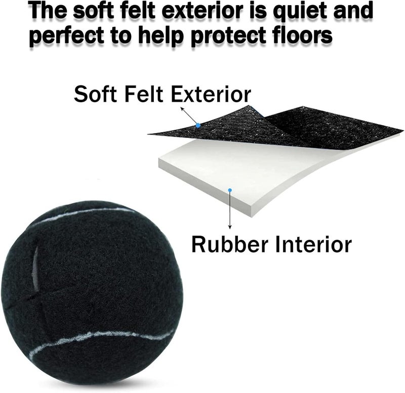 Magicorange 8PCS Precut Walker Tennis Balls for Furniture Legs and Floor Protection, Heavy Duty Long Lasting Felt Pad Glide Coverings (Yellow) - Image 3